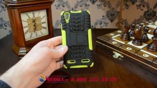 Противоударный фирменный чехол-бампер-пенал для Lenovo A6000/ A6010 Plus 5.0