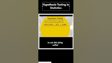 Hypothesis testing in statistics | Null Hypothesis | Statistics | The Statisticians