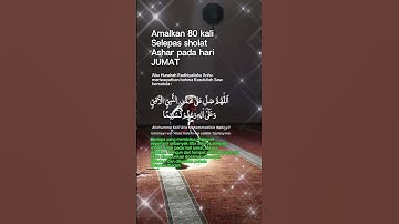 Amalan setelah sholat ashar hari Jum