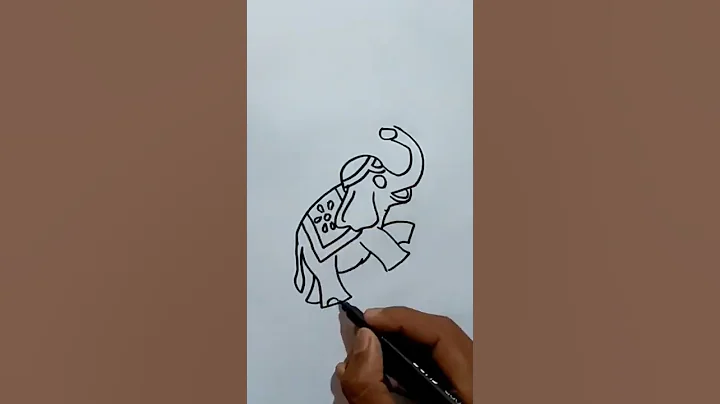 Elephant Drawing 🐘 Artz Riteeshh 🐘#ytshorts #shorts #elephant