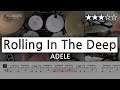 034 | Rolling In The Deep  - Adele  (★★★☆☆) Pop Drum Cover (Score, Lessons)