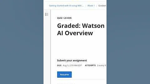 Getting Started with AI using IBM Watson  by IBM||week 1 quiz || complete solution