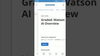 Getting Started with AI using IBM Watson  by IBM||week 1 quiz || complete solution