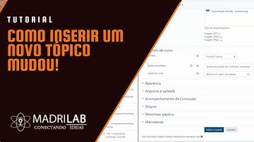 Software moodle 3.6 - Como Inserir um novo tópico mudou!