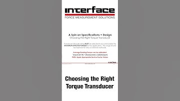 Choosing the Right Torque Transducer Part I / #shorts