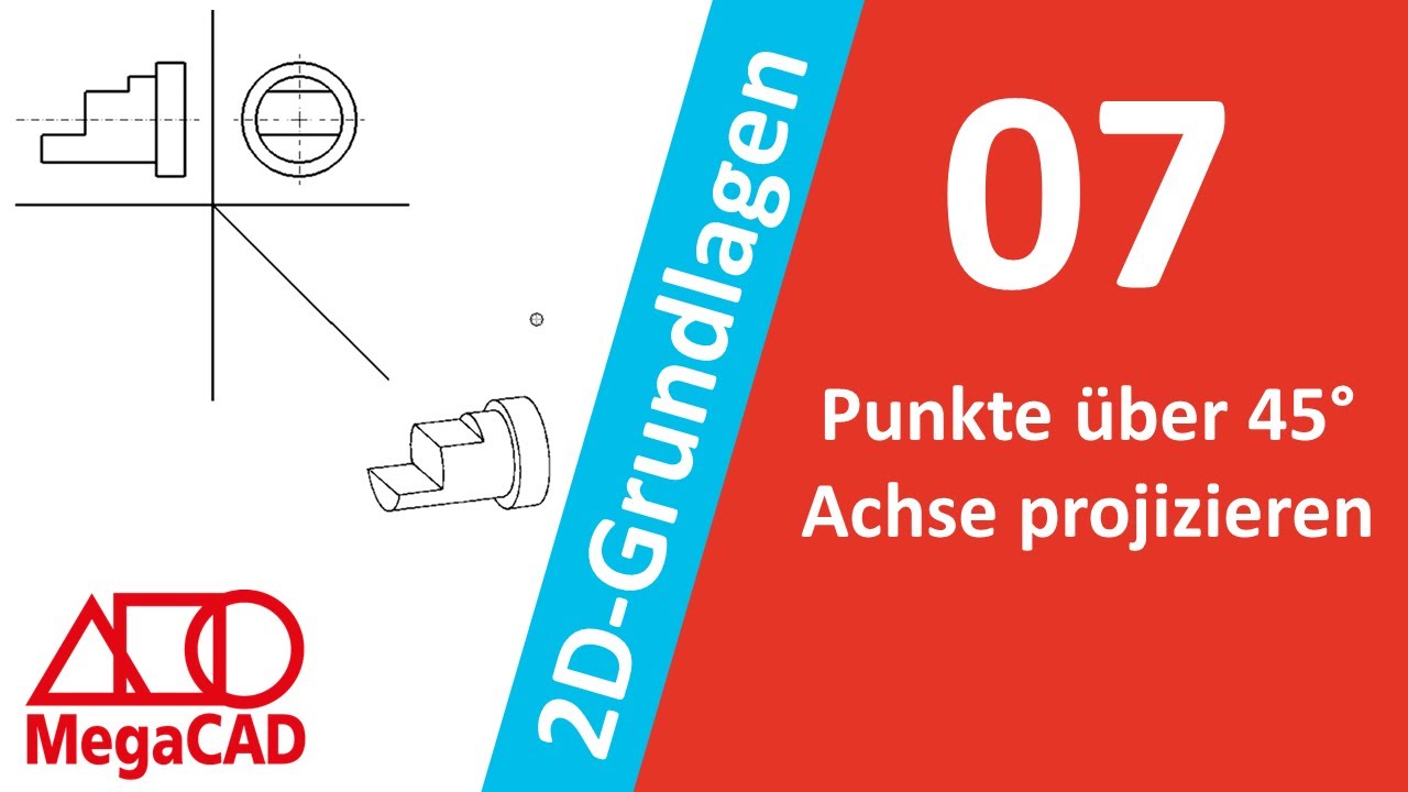 Megacad Vorgehen Bei Der Dreitafelprojektion Im Cad Youtube
