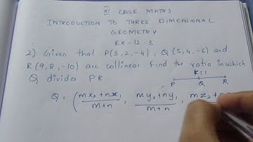 CBSE NCERT CLASS 11 MATHS THREE DIMENSIONAL GEOMETRY EX 12.3 SUM 2 (SOLUTION IN TAMIL)