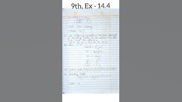 Class - 9 | Ex - 14.4 | CBSE