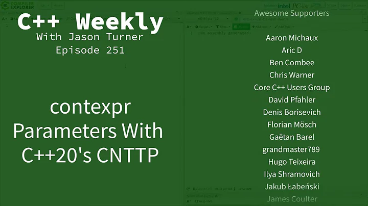 C++ Weekly - Ep 251 - constexpr Parameters With C++20's CNTTP