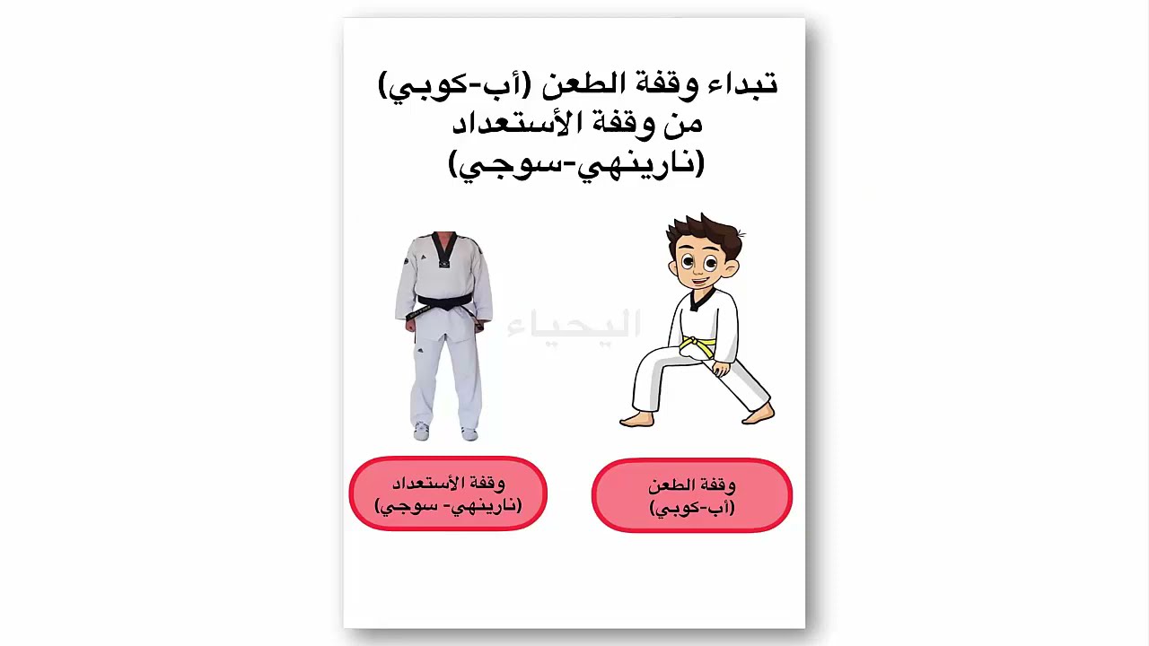 من الوقفات في التايكوندو