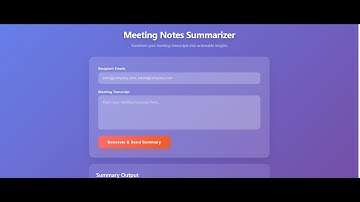 AI-Powered Meeting Notes Summarizer | Spring Boot + Gemini API Full Project Demo