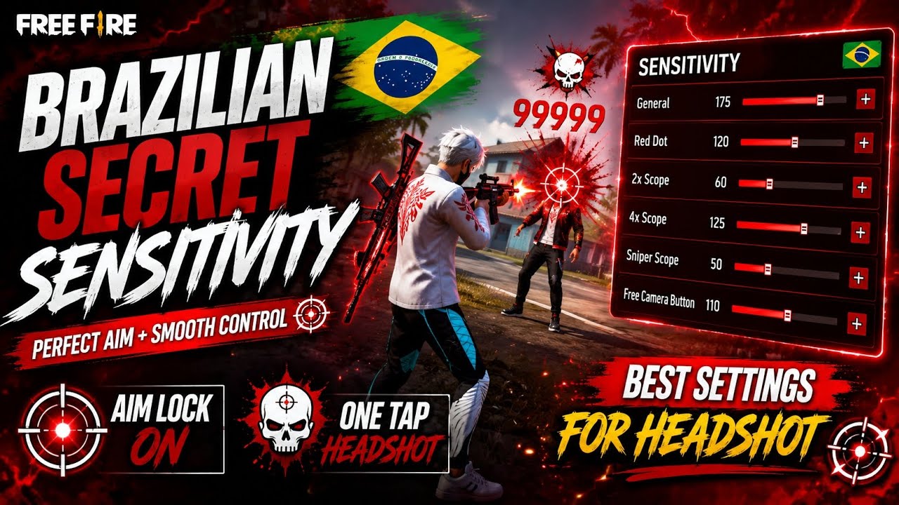 🔥 Brazilian Secret Sensitivity 2026 | Best Free Fire Headshot Settings 🎯