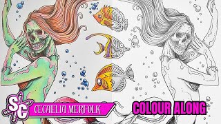 CECAELIA MERFOLK MERMAIDS COLOUR-ALONG Sophie Colours The Beauty of Horror Coloring Book Alan Robert