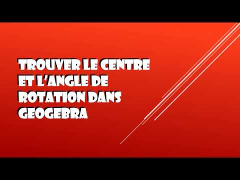 Vidéo: Comment Déterminer L'angle De Rotation