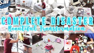 COMPLETE DISASTER CLEANING MOTIVATION / CLEAN HOUSE TRANSFORMATION / HUGE DISASTER CLEAN WITH ME