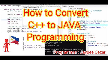 Part 2 : How to Convert C++ to Java Programming | Tagalog
