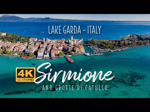 Sirmione, Lake Garda, Italy & Grotte di Catullo Roman Ruins - 4K 60FPS