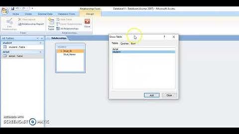 Std 11 Ch-10 How to create relationship between two table