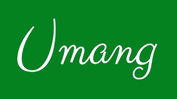 Learn how to Sign the Name Umang Stylishly in Cursive Writing