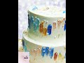Painted Buttercream Brush Strokes Cake