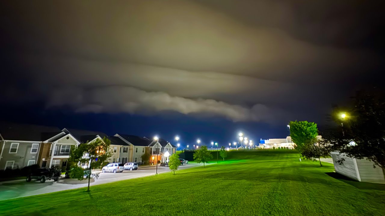 Maryville, Missouri | Overnight Intense Strong Squall Winds B-Roll and Lightning - July 8, 2025
