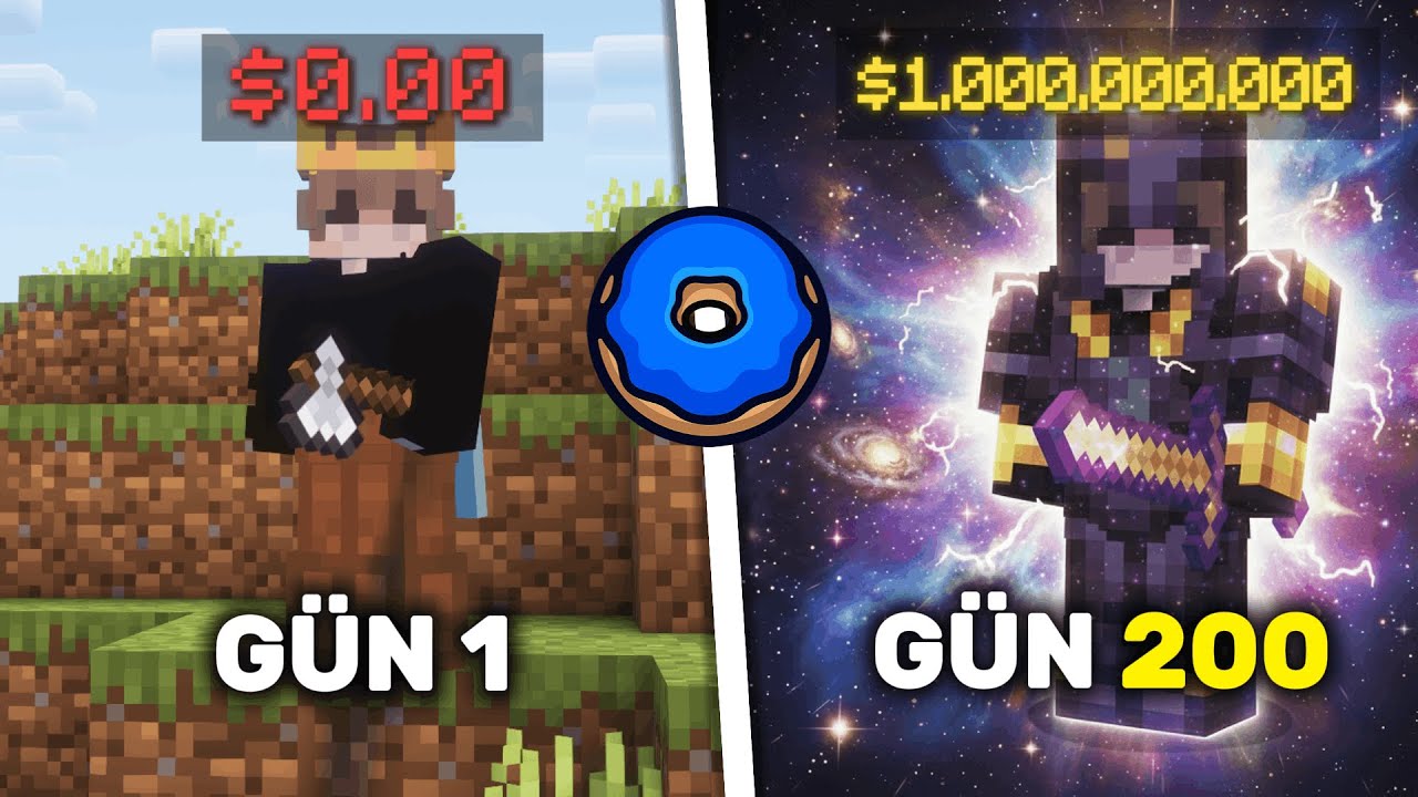 Donut SMP Milyarder Olmak 100 Gün Hayatta Kalmak Minecraft En Zor Sunucu! - DonutSMP (Bölüm 2)