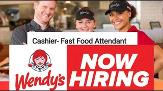 Cashier- Fast Food Attendant Wendys | latest USA jobs