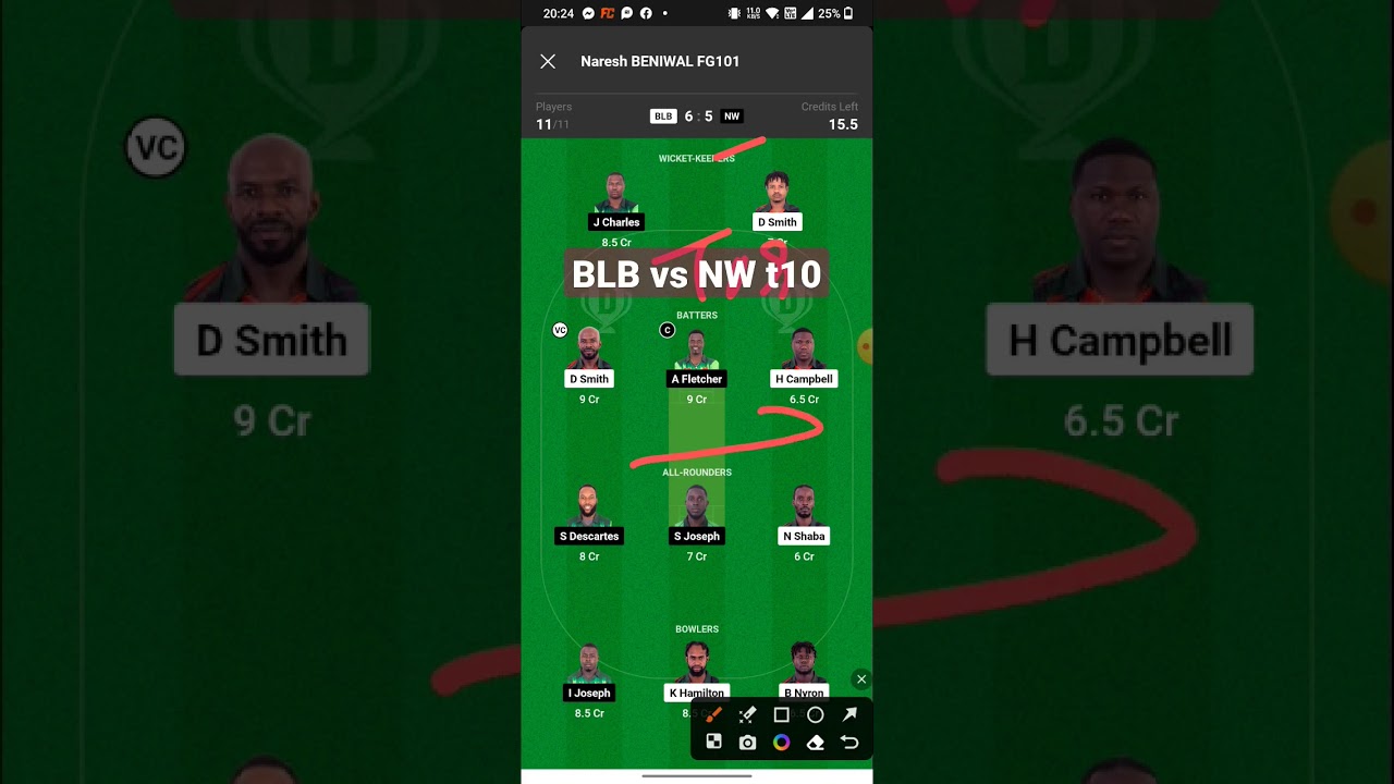 blb vs nw dream11 prediction,blb vs nw dream11 team,blb vs nw ecs milant10  dream11 team today