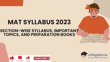 MAT Syllabus 2023| Section-wise Syllabus| Important Topics| Preparation Books