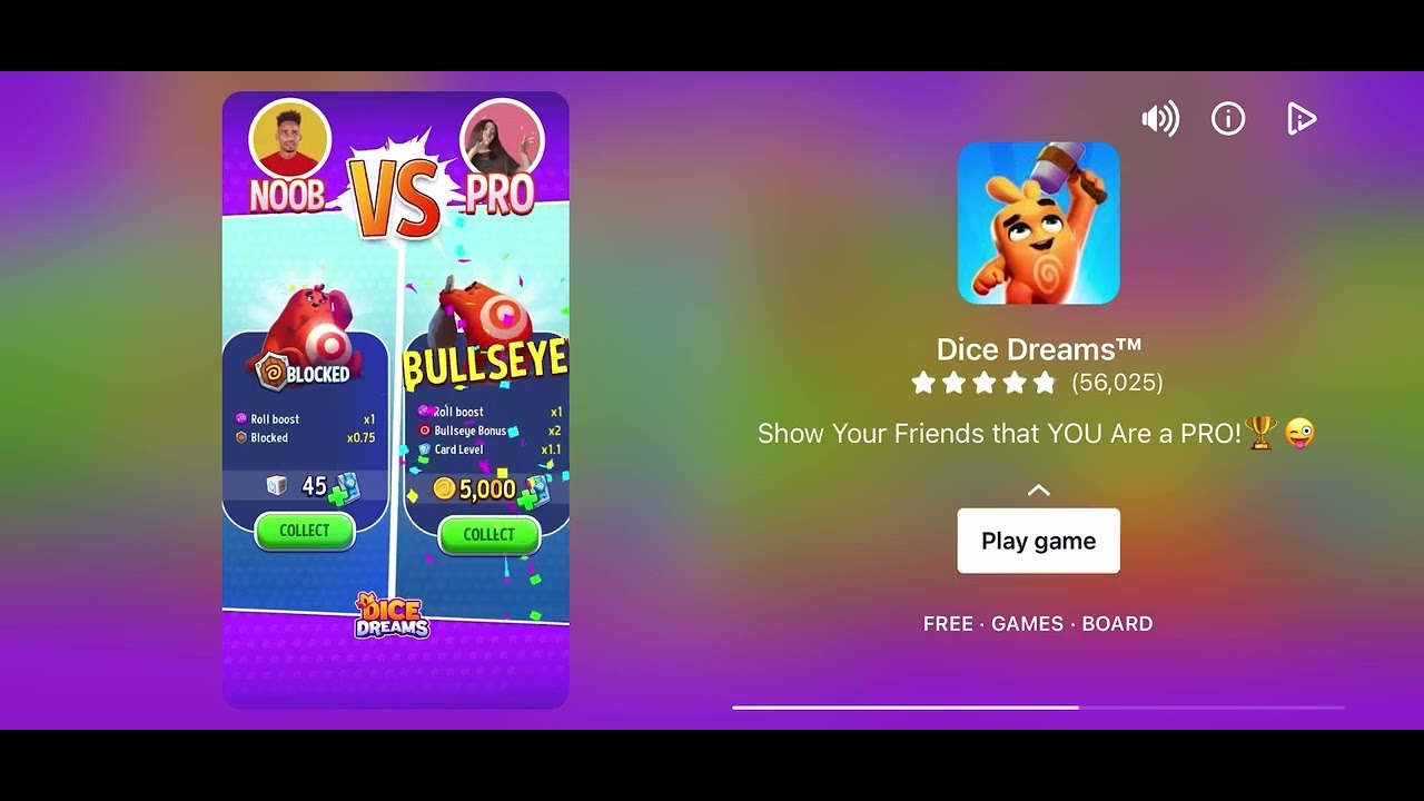 Who Are You? Dice Dreams Play Now! Mobile Gaming Ad