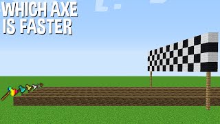 Which AXE is FASTER in Minecraft ? AXE RACE !