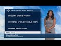 Lingering storms tonight