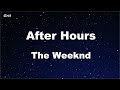 Karaoke♬ After Hours - The Weeknd 【No Guide Melody】 Instrumental