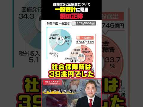 四毒抜きと医療費について 一般会計に見る税の正体 #一般会計 #税は財源じゃない #医療費