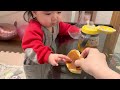 ホットケーキ、生後380日目の幼児