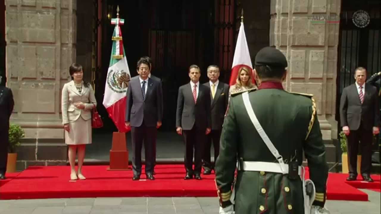 Visita Oficial del señor Shinzo Abe, Primer Ministro de Japón: Ceremonia Oficial de Bienvenida