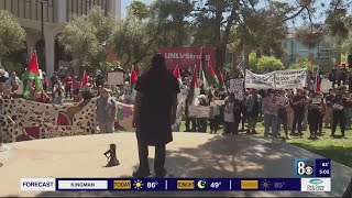 Celebrity Demonstrators gather at UNLV over Middle Eastern conflict Wealth