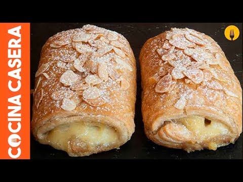 Napolitana de Crema casera. Recetas de Cocina - YouTube