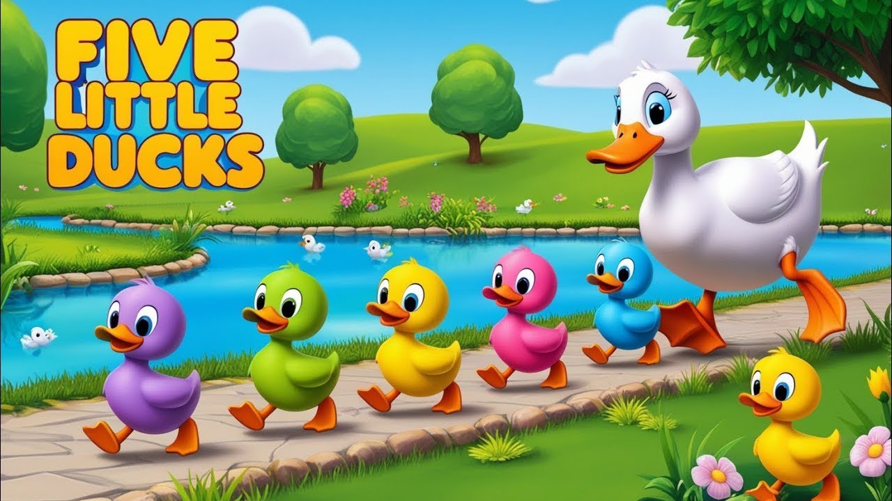 Five Little Ducks | Splashy Counting Adventure — Find All 5 Ducks