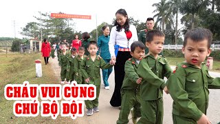 Hoạt động trải nghiệm bé mầm non - CHÁU VUI CÙNG CHÚ BỘ ĐỘI