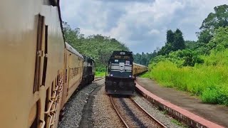 Quilon Mail Crossing Sengottai-Kollam Passenger at Edamann !!