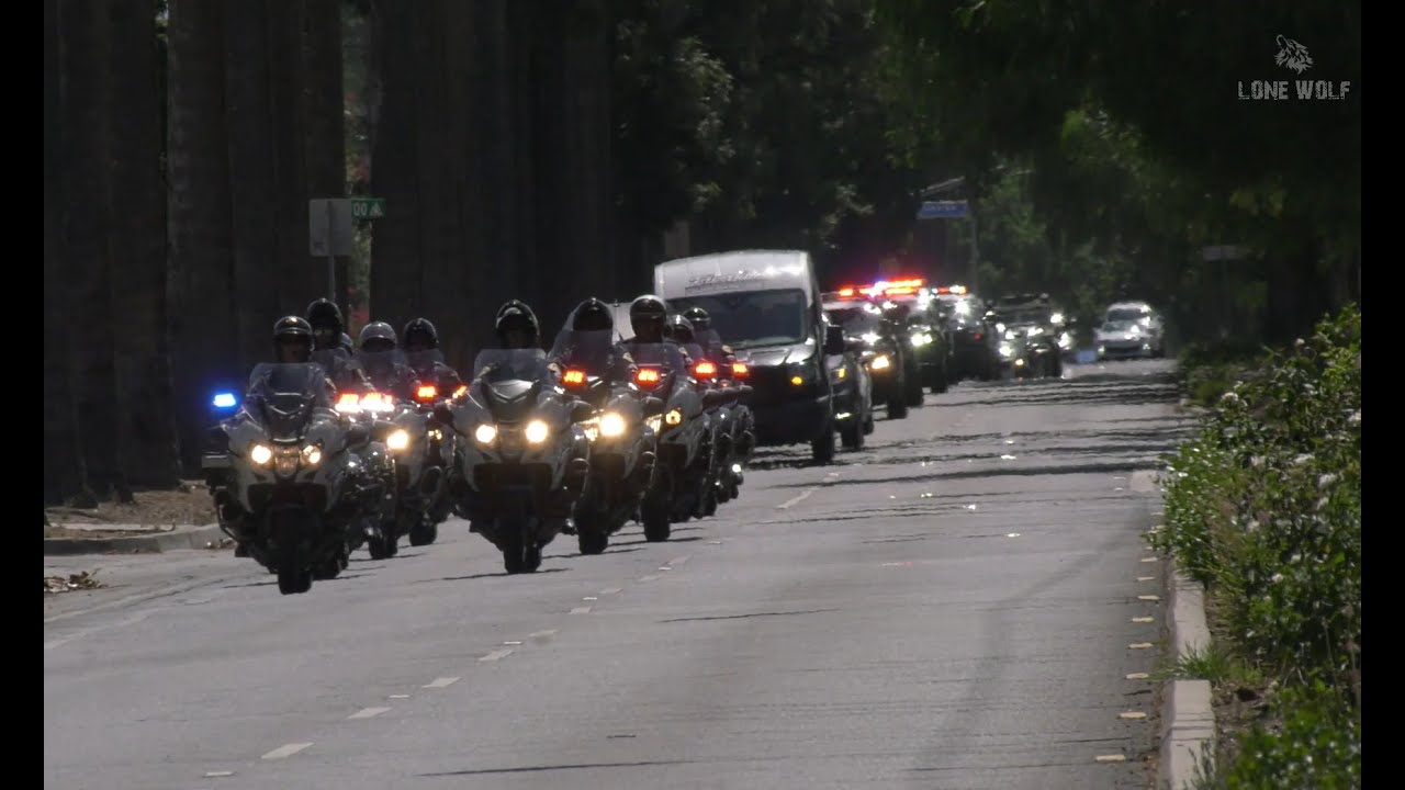 Procession For An Officer Killed In A Off Duty Motorcycle Accident ...