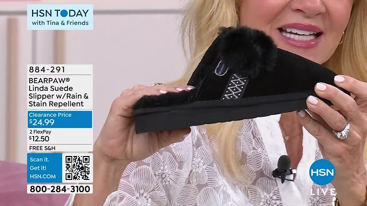 BEARPAW Linda Suede Slipper with Rain   Stain Repellent