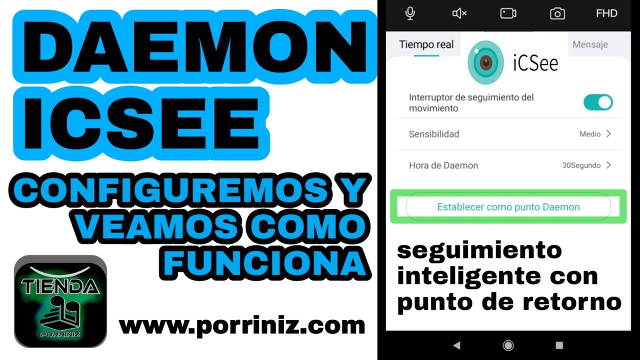 Daemon ICSEE configuracion funcionamiento tutorial punto de retorno check point camara wifi