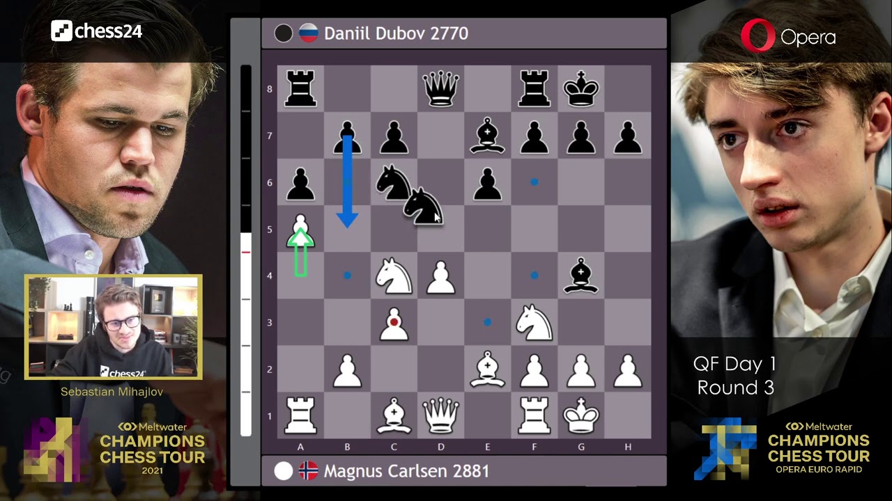 First Five Rounds of Opera Euro Rapid Played on Chess24