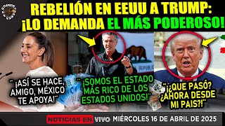 TRUMP ¡YA SINTIÓ LA VOLADORÁ! SU ESTADO MÁS RICO LO DEMANDA ¡Y ES AMIGO DE CLAUDIA SHEINBAUM!