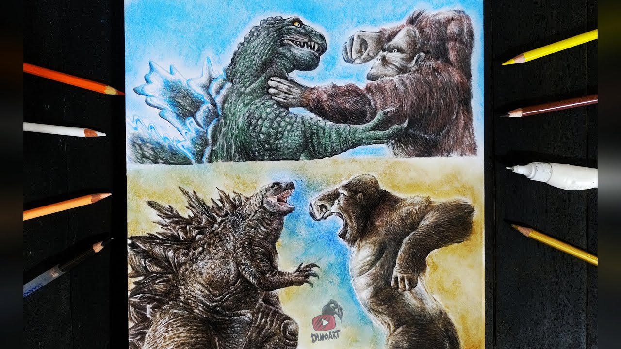 ÉPICO DIBUJO GODZILLA VS KONG | Parte 2 | Godzilla vs Kong 2021 - thptnganamst.edu.vn