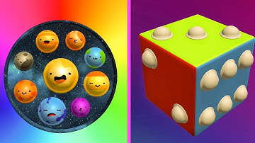 Pop them All Game! Satisfying and relaxing ASMR slicing video