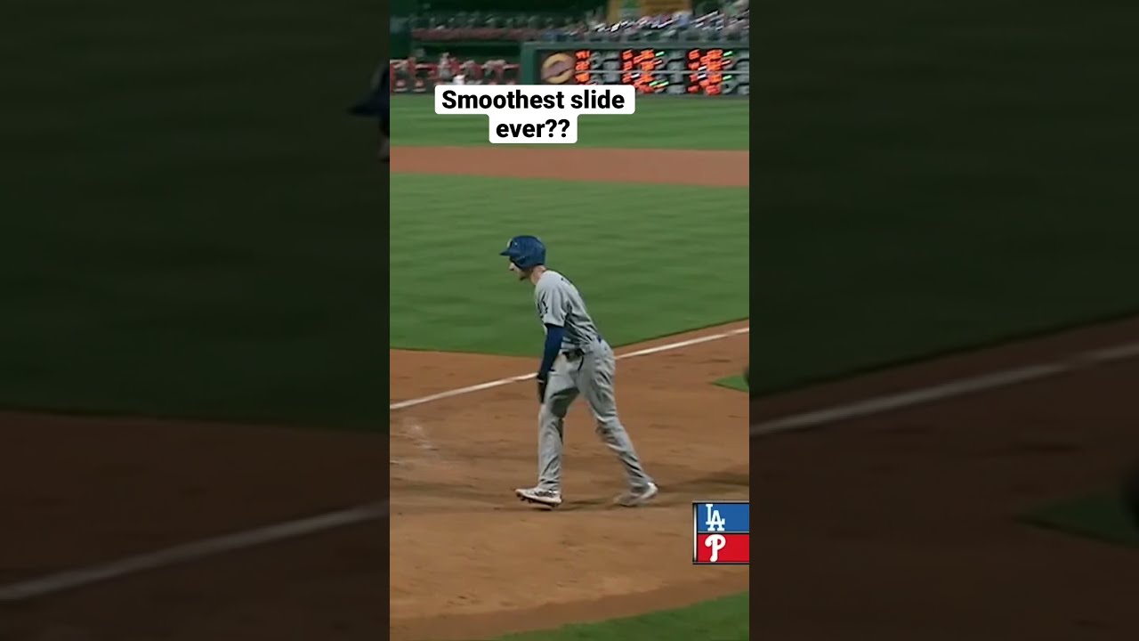 Dodgers' Trea Turner with the smoothest slide of all time