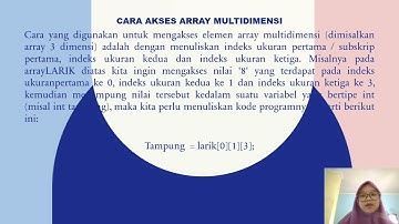 array 1 dimensi dan array multi dimensi(UNIVERSITAS HANDAYANI MAKASSAR)